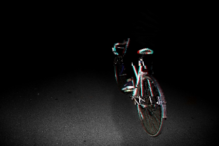 Light night wheel bicycle Photo