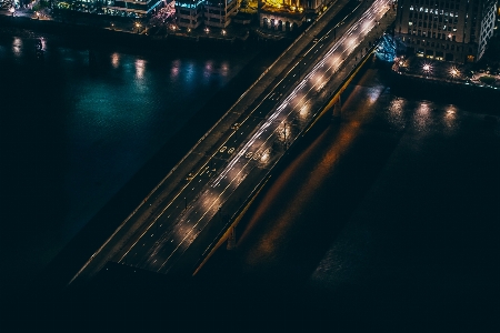 Foto Cakrawala lampu malam sinar matahari