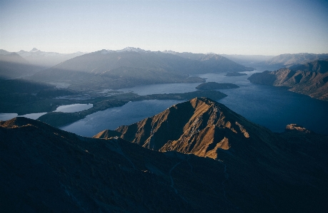 Mountain snow hill lake Photo