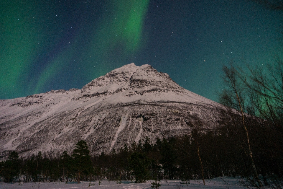 Berg schnee atmosphäre polarlicht