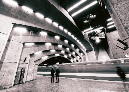 Zdjęcie Czarny i biały
 architektura metro transport