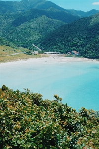 風景 海 海岸 山 写真