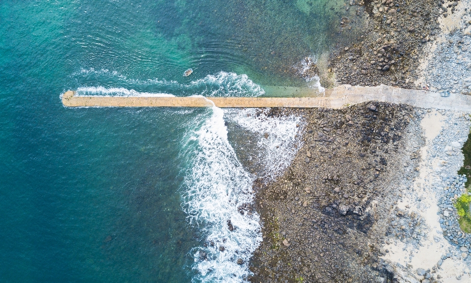 Sea water wave terrain