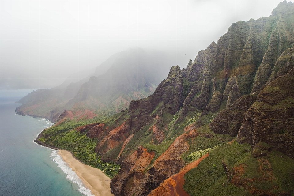 風景 海岸 山 丘