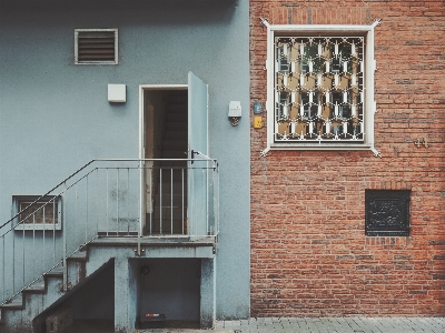 Die architektur holz haus fenster Foto