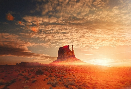 Landscape sea horizon mountain Photo