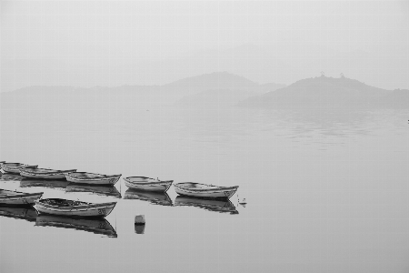 Sea snow winter black and white Photo