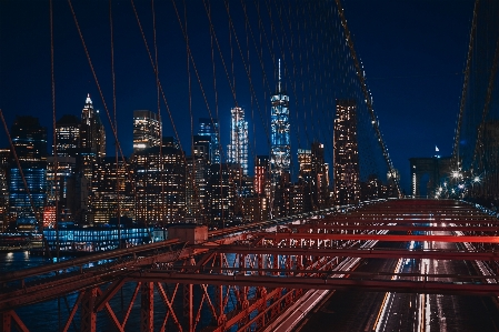 Horizon bridge skyline night Photo