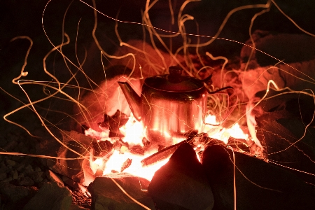 Light night sparkler flame Photo