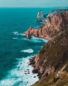 海滩 海 海岸 rock 照片