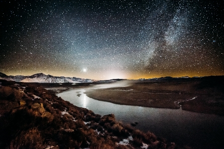 Sky atmospheric phenomenon night galaxy Photo