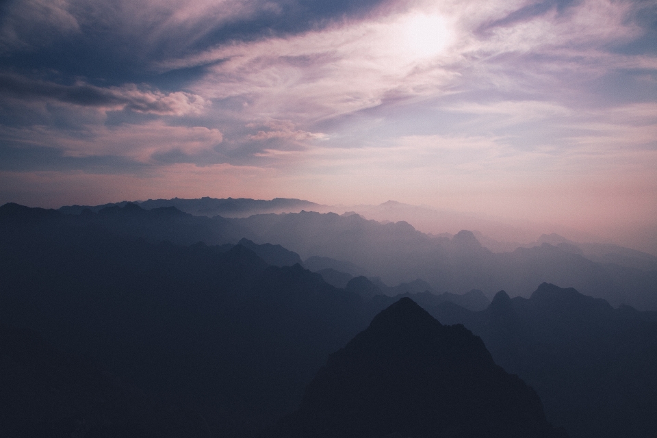 Nature horizon silhouette mountain