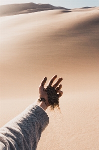 Man landscape sand desert Photo