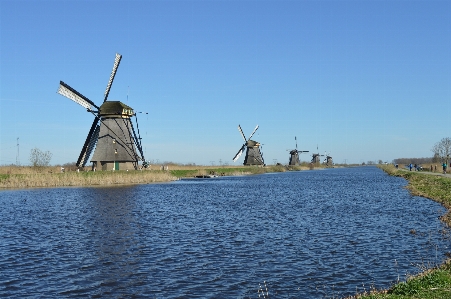 Landschaft gras windmühle wind Foto