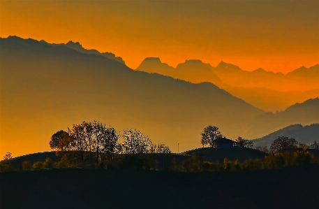 Landscape horizon mountain cloud Photo