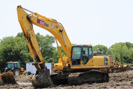 Tractor ground asphalt construction Photo