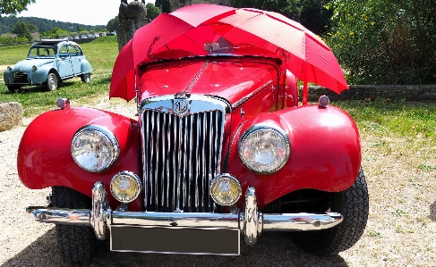 Car red vehicle classic Photo