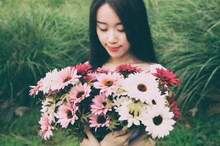 人 植物 女の子 女性 写真