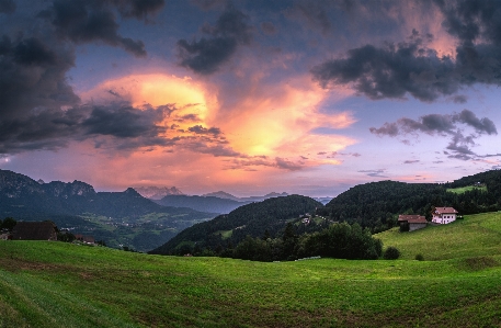 Landschaft natur berg wolke Foto