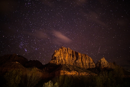 山 クラウド 夜 星 写真