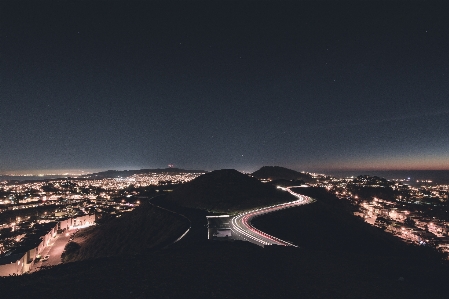 Horizon mountain sky night Photo