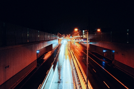 ışık köprü trafik gece Fotoğraf