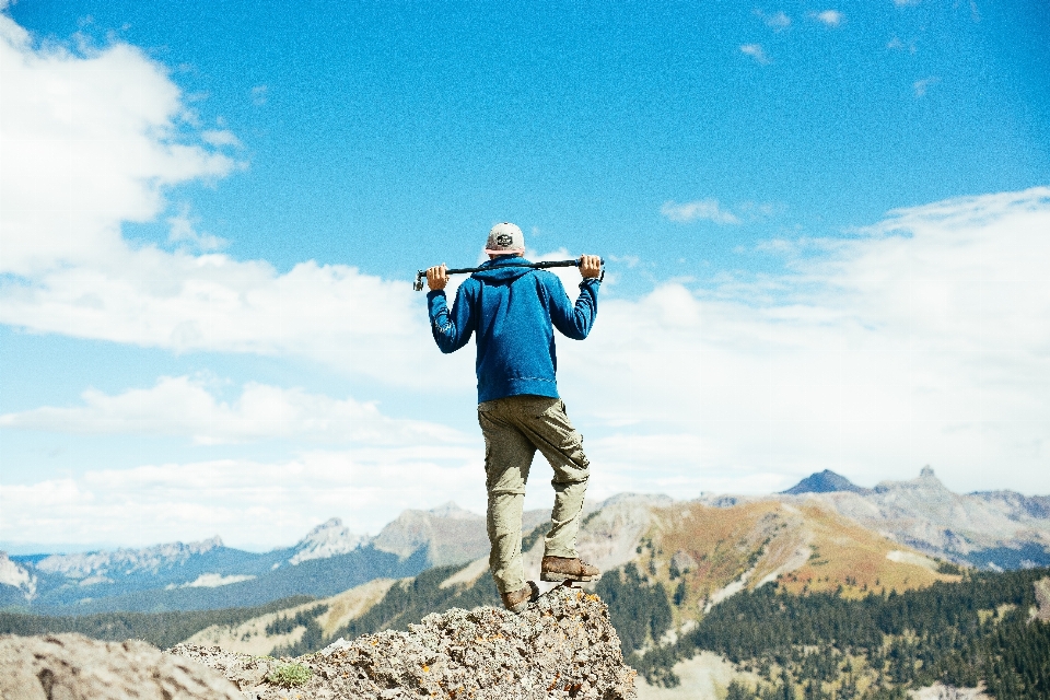 Walking mountain hiking adventure