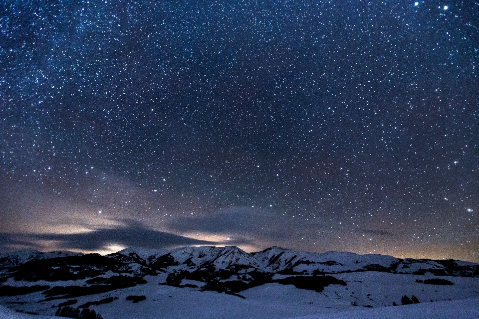 Mountain snow winter sky