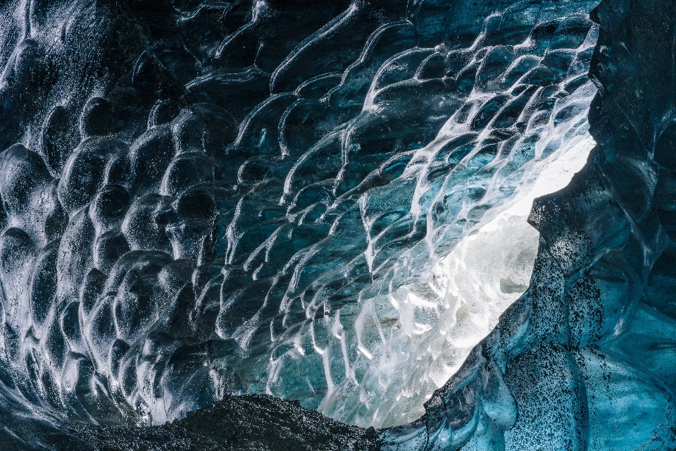 Cold wave ice glacier