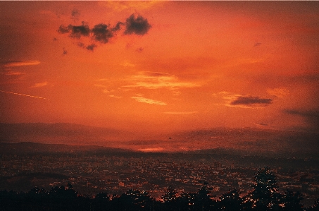 Foto Cakrawala awan langit matahari