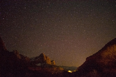 Berg himmel nacht stern Foto