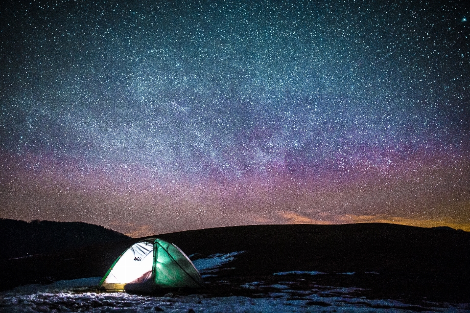 夜晚 星星 银河系 气氛