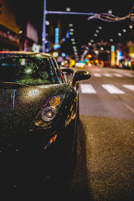 Lumière bokeh
 voiture nuit