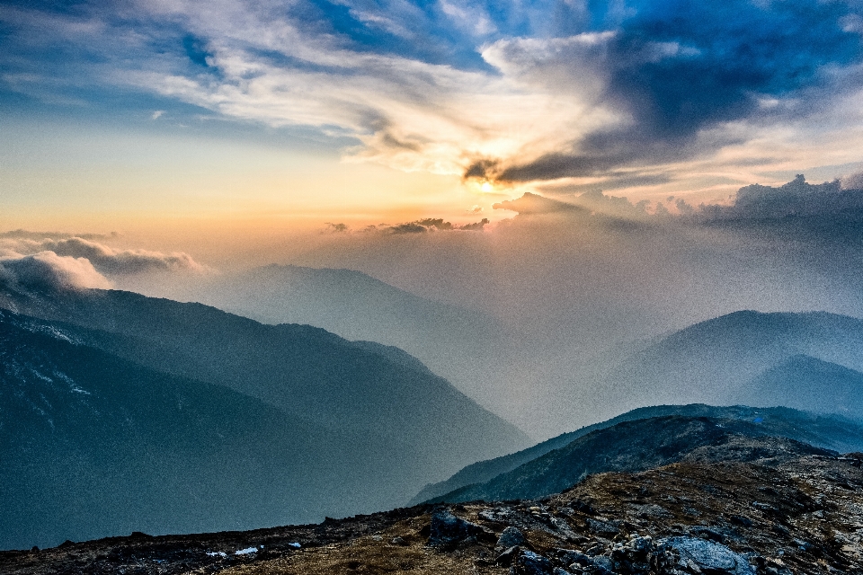 景观 自然 地平线 山