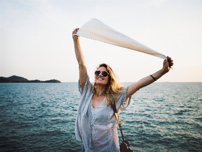 Sea woman photography sunlight Photo