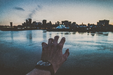 Hand beach sea coast Photo