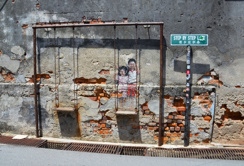 Street window urban wall