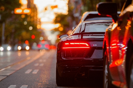 Foto Luz tráfego rua carro