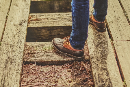 Grass shoe wood girl Photo