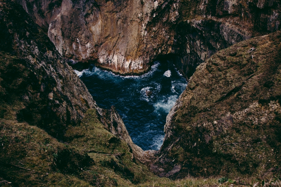 Coast water rock mountain