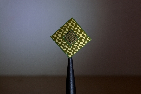 Green cool image microchip photo Photo