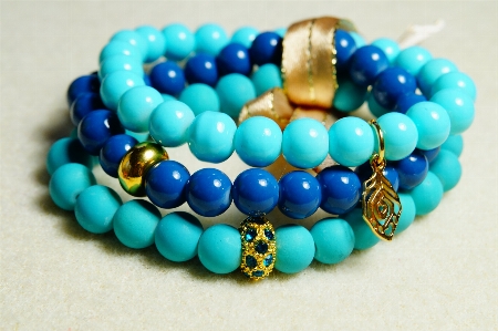 Blue bead bracelet jewellery Photo