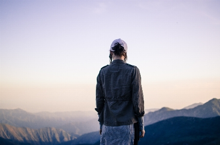 Landscape horizon person mountain Photo