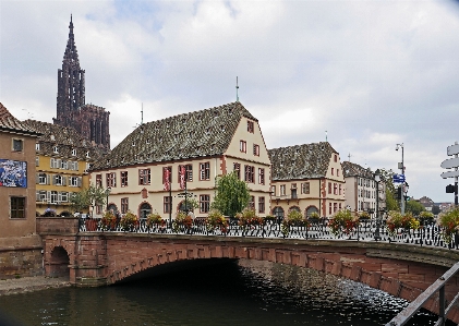 Sky bridge town building Photo