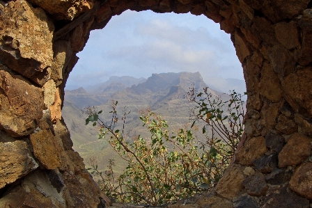 Landscape tree rock mountain Photo