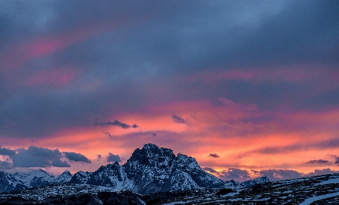 Landscape horizon mountain snow Photo