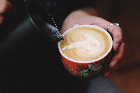 Latte coffee flat white drink Photo