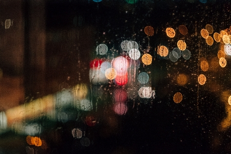 Light night rain reflection Photo