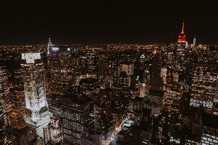 Sky skyline night building Photo