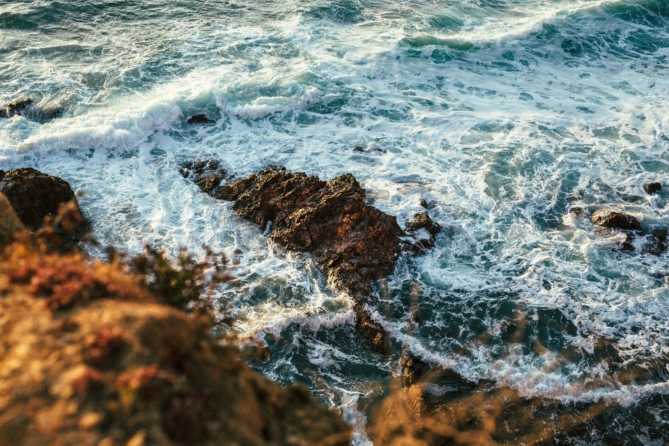 Meer küste wasser rock